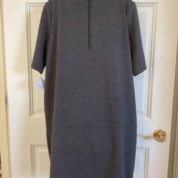 Halogen shift dress extra large gray, dark charcoal, Heather 2 front pockets NWT - Picture 2 of 16